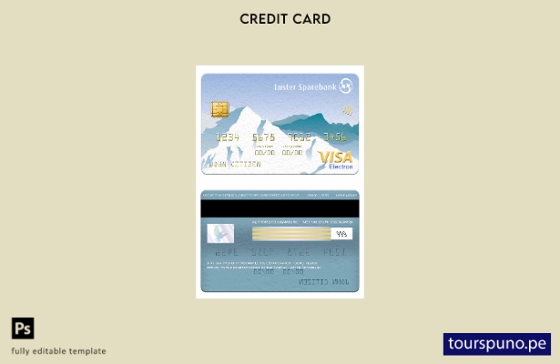 lista para imprimir plantilla de tarjeta electrónica visa Lustre Sparebank de No